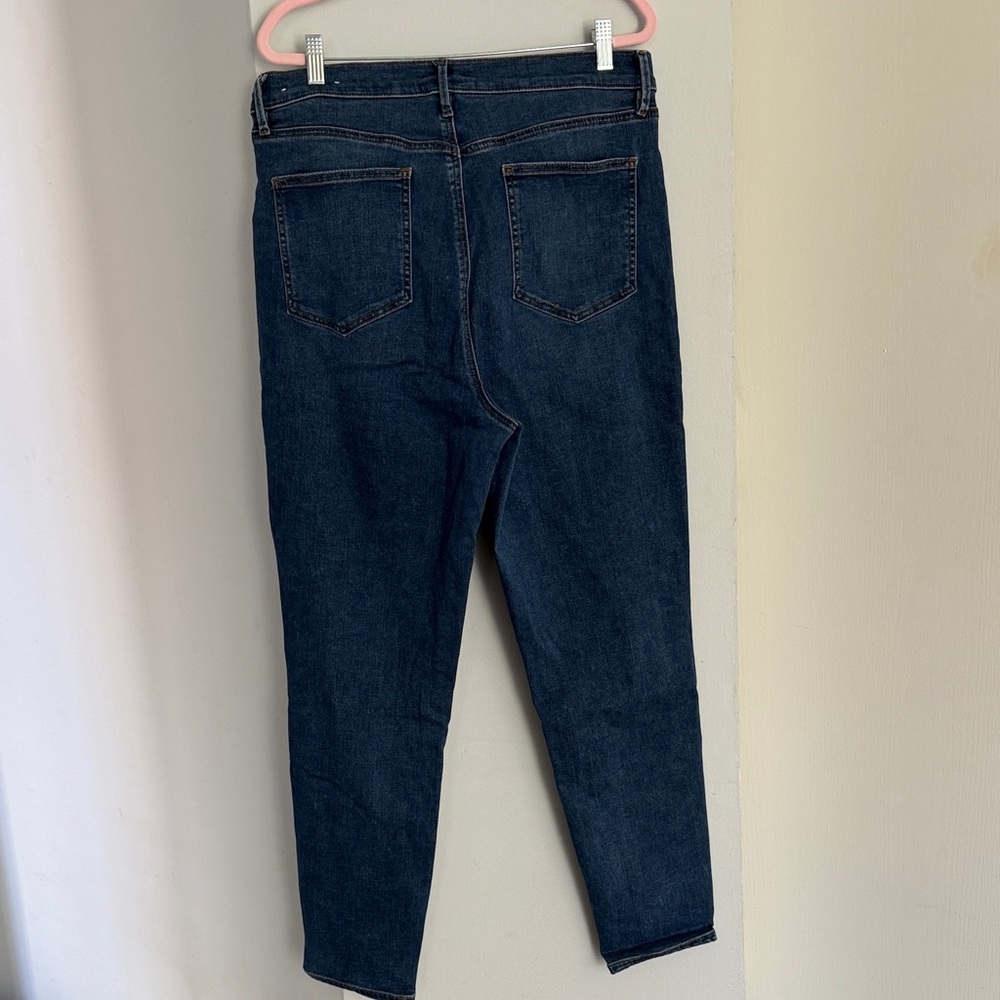Ann Taylor Dark Indigo Skinny Jeans Denim Size 16 T - Picture 3 of 3
